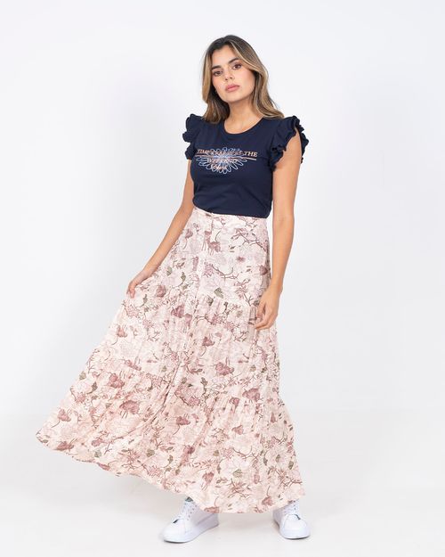 Falda estampada para mujer