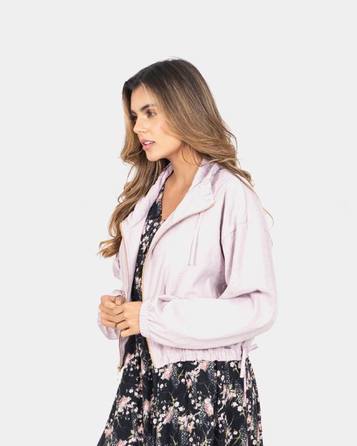 Chaqueta rosada para mujer