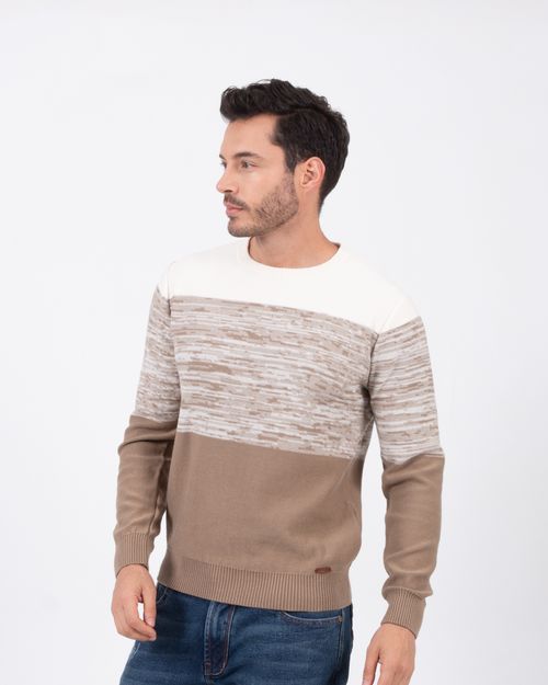 Sweater ivory-miel para hombre