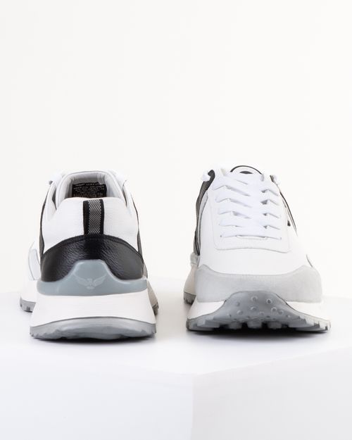 Calzado blanco en cuero para hombre