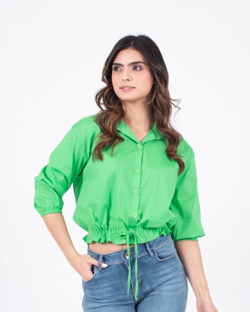 Camisa verde para mujer