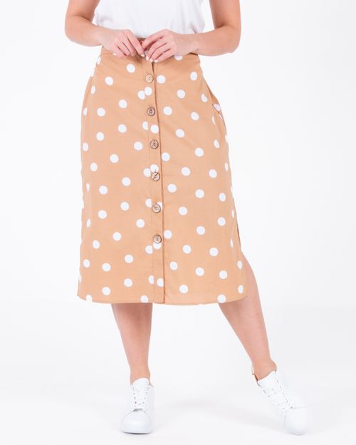 Falda beige para mujer