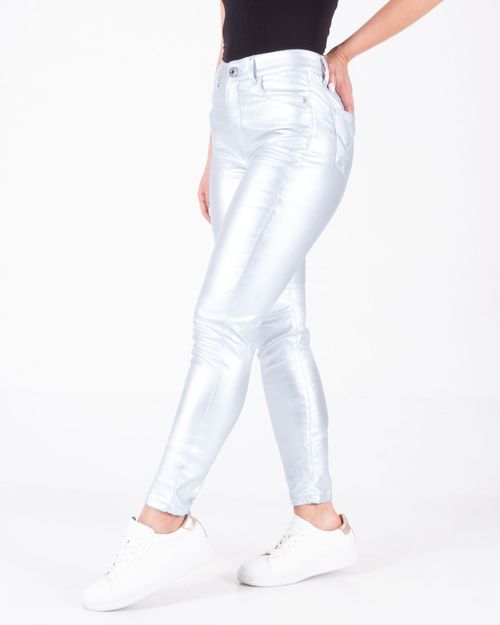 Pantalon plateado para mujer