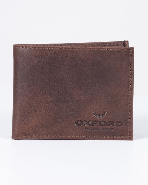 Billetera cafe en cuero para hombre