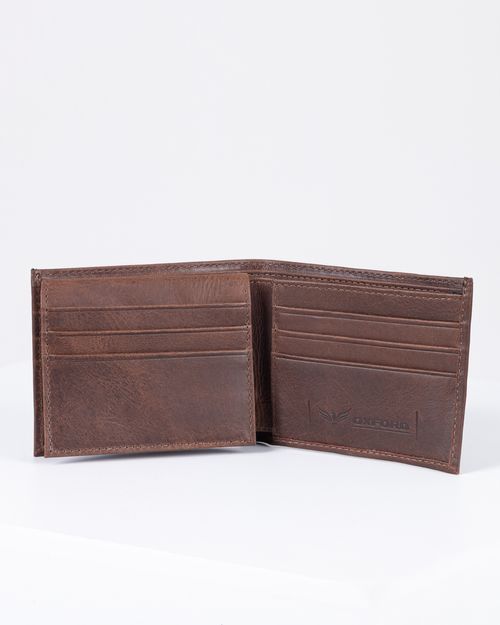 Billetera cafe en cuero para hombre