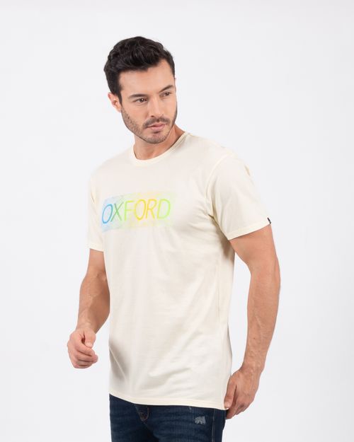 Camiseta amarilla con estampado frontal para hombre