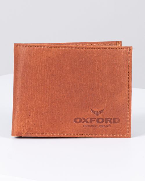 Billetera miel en cuero para hombre