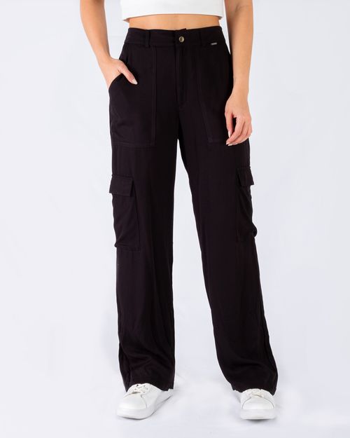 Pantalon cargo negro para mujer