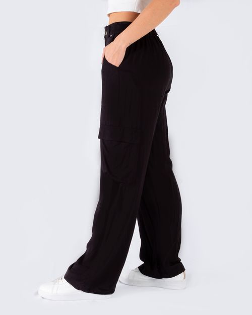 Pantalon cargo negro para mujer