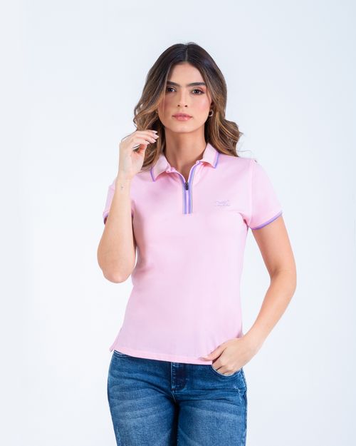 Polo rosada para mujer