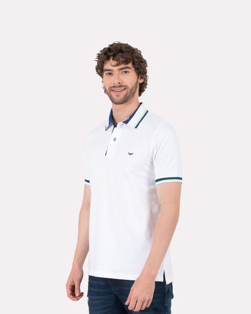 Polo blanca para hombre
