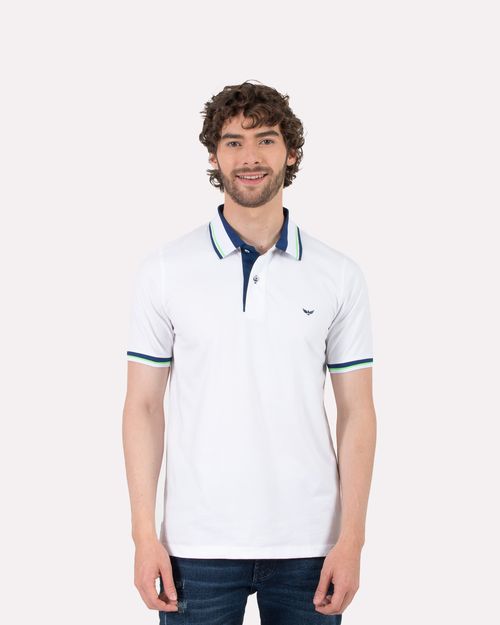 Polo blanca para hombre