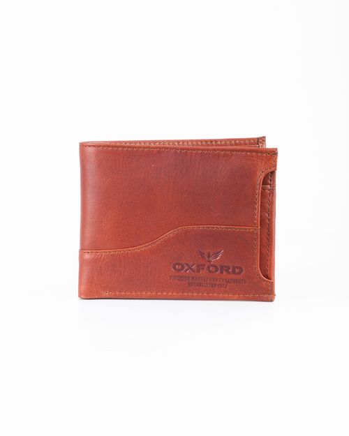 Billetera miel en cuero para hombre