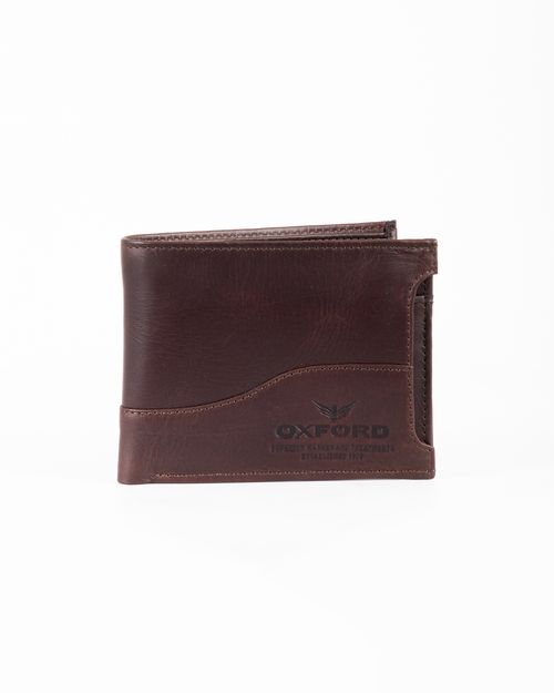 Billetera cafe en cuero para hombre