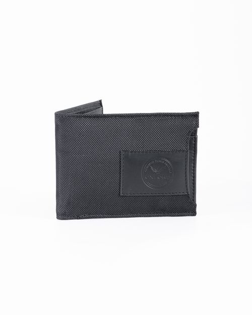 Billetera negro en cuero-textil para hombre