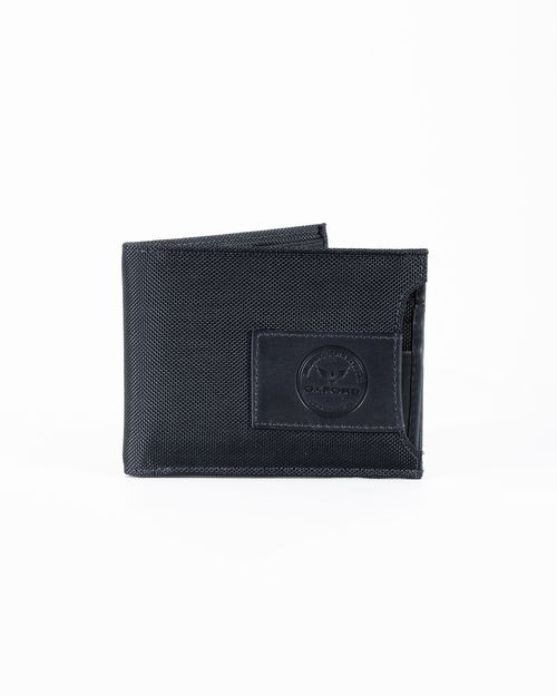 Billetera azul en cuero-textil para hombre