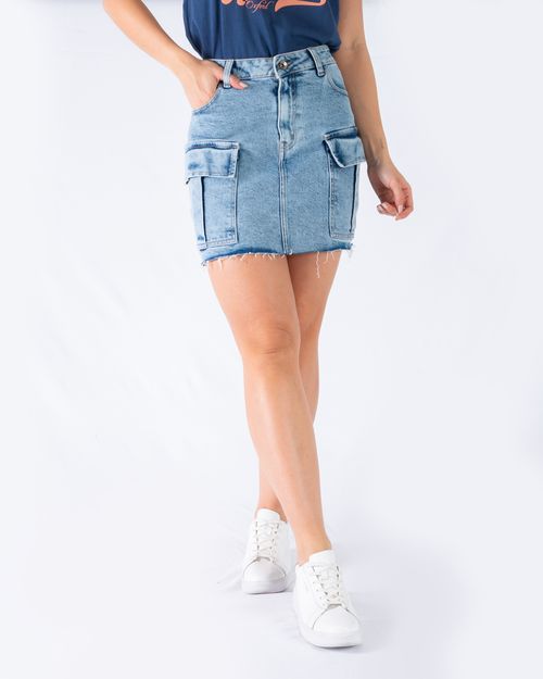 Falda en denim para mujer