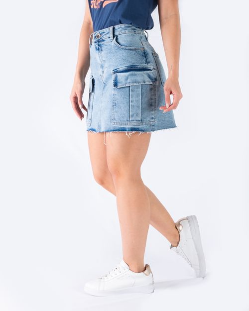 Falda en denim para mujer