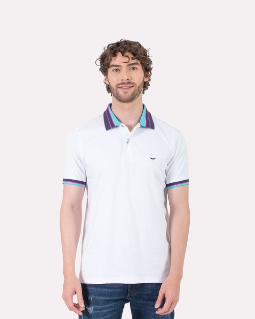 Polo blanca para hombre