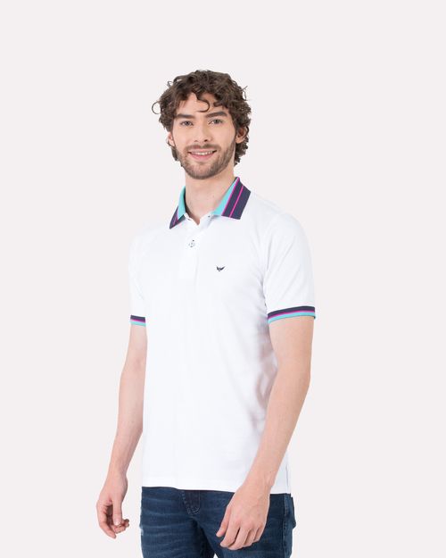Polo blanca para hombre