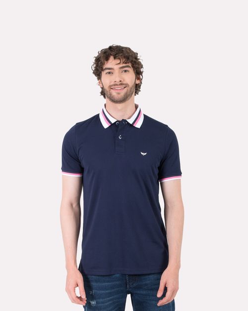 Polo azul para hombre