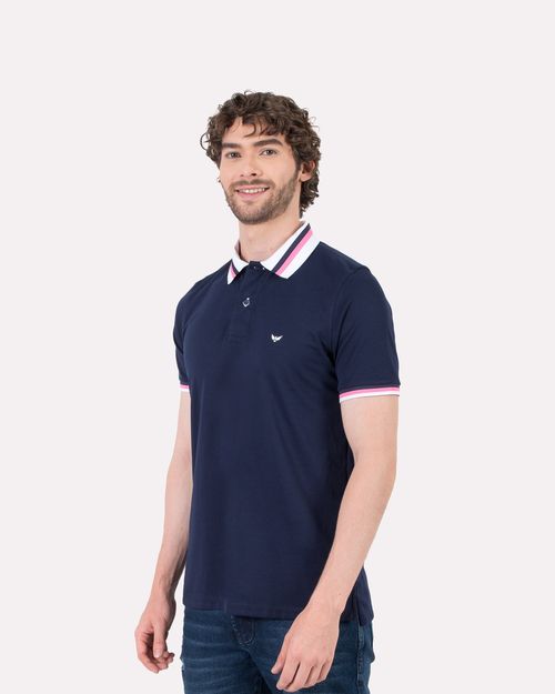 Polo azul para hombre