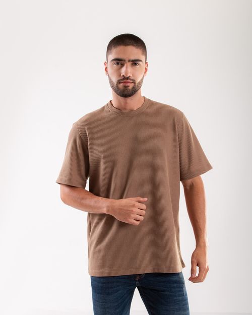Camiseta caqui oversize para hombre