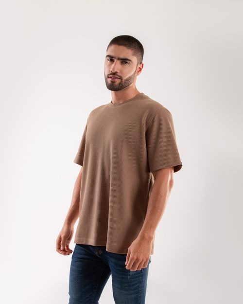 Camiseta caqui oversize para hombre