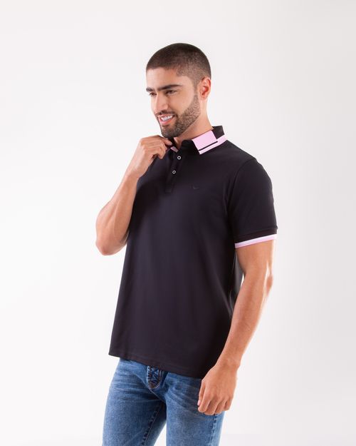 Polo negra para hombre