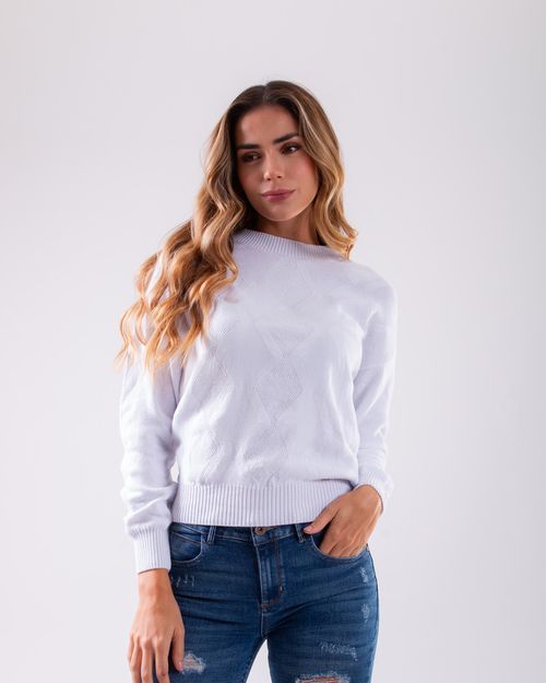 Sweater blanco para mujer
