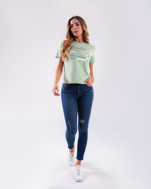 Camiseta verde para mujer