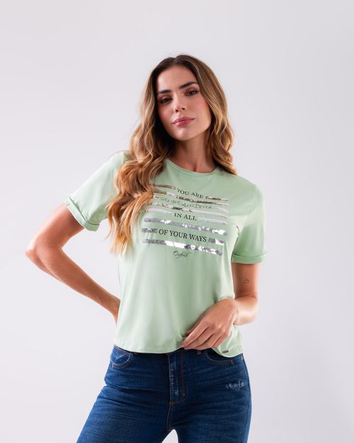 Camiseta verde para mujer