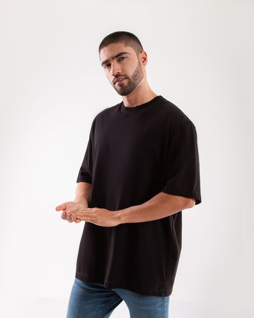 Camiseta oversize negra para hombre