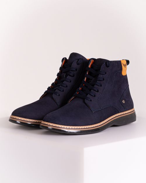 Calzado en bota azul para hombre