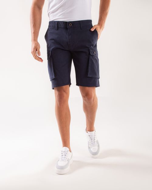 Bermuda cargo azul para hombre