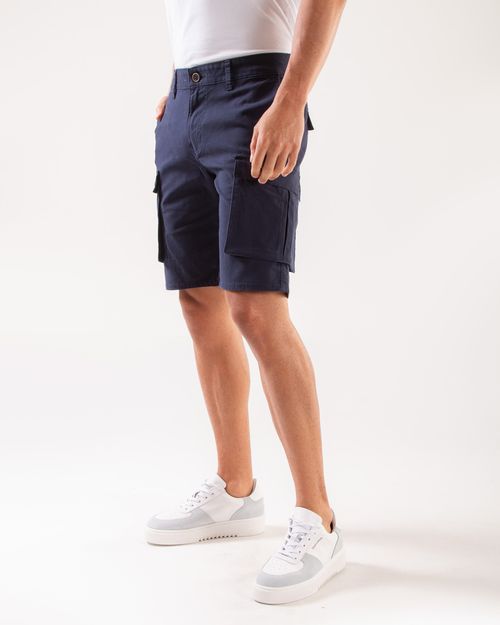 Bermuda cargo azul para hombre