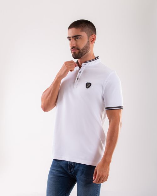 Polo blanca para hombre