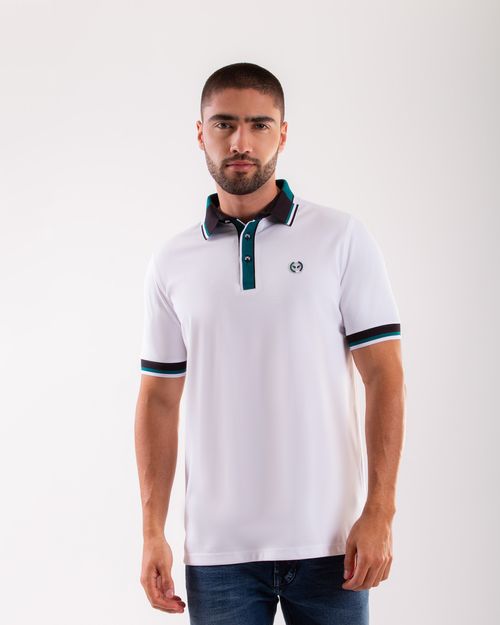 Polo blanca para hombre
