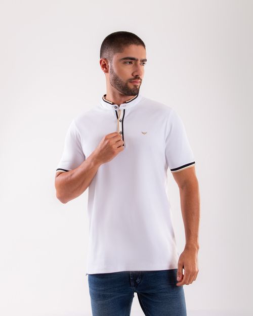 Polo blanca para hombre