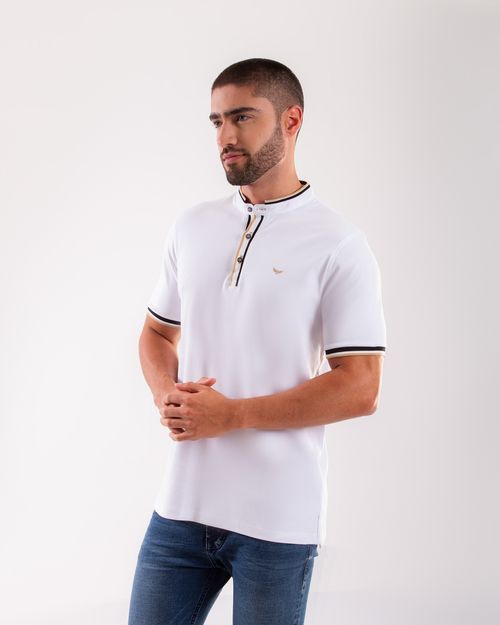 Polo blanca para hombre