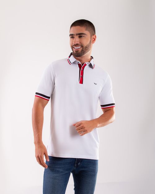 Polo blanca para hombre