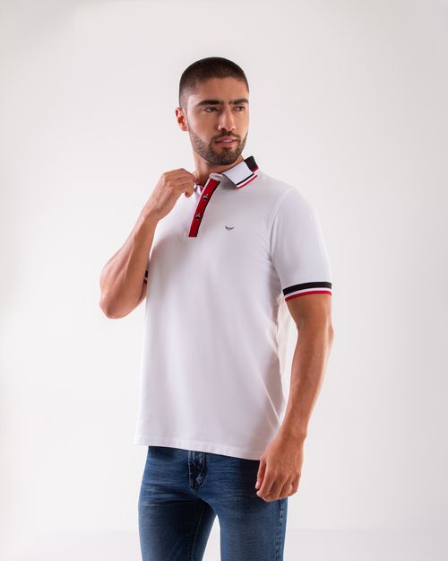 Polo blanca para hombre