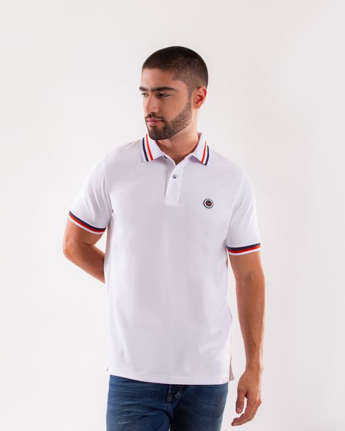 Polo blanca para hombre