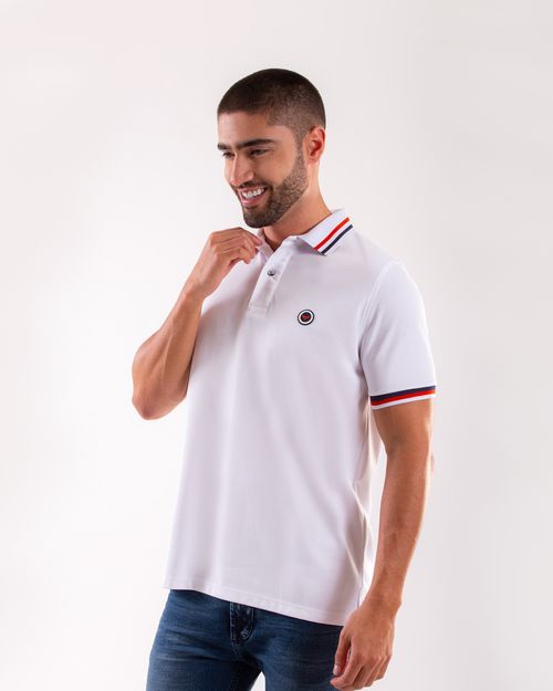 Polo blanca para hombre