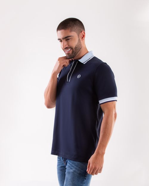 Polo azul para hombre
