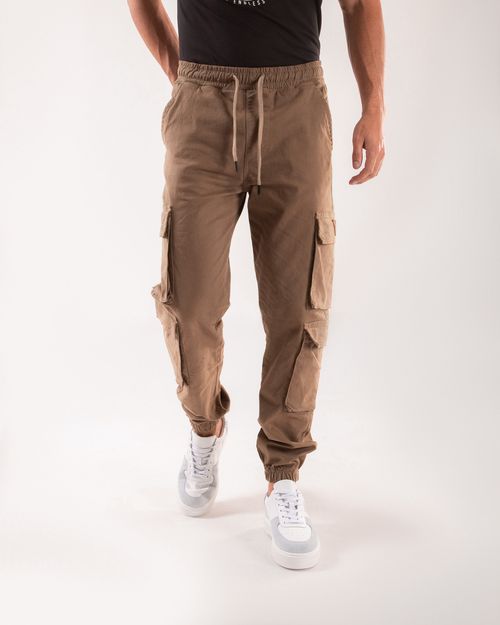 Pantalon cargo caqui para hombre