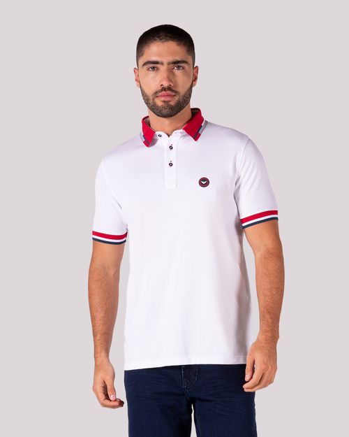 Polo blanca para hombre
