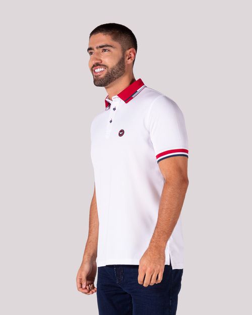 Polo blanca para hombre