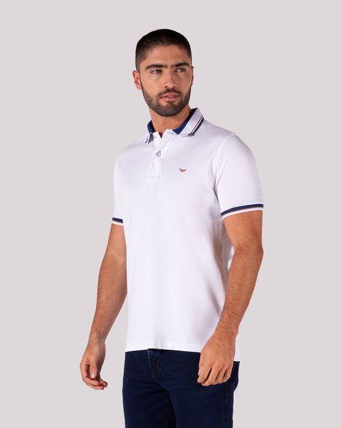 Polo blanca para hombre