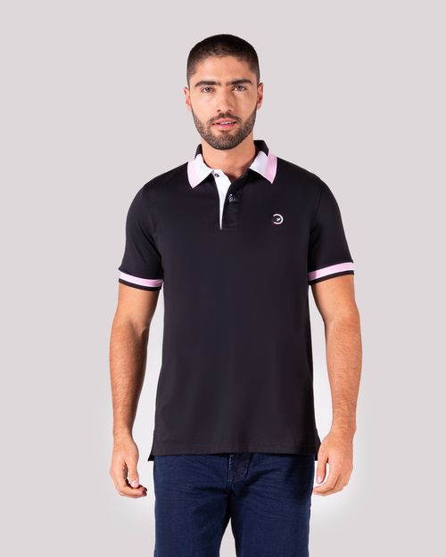 Polo negra para hombre